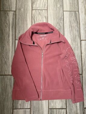 Calvin Klein Performance Women’s Pink Zip-Up Fleece Jacket Size Small
